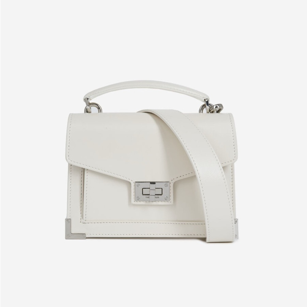 The Kooples Emily Smooth White Leather Handbag